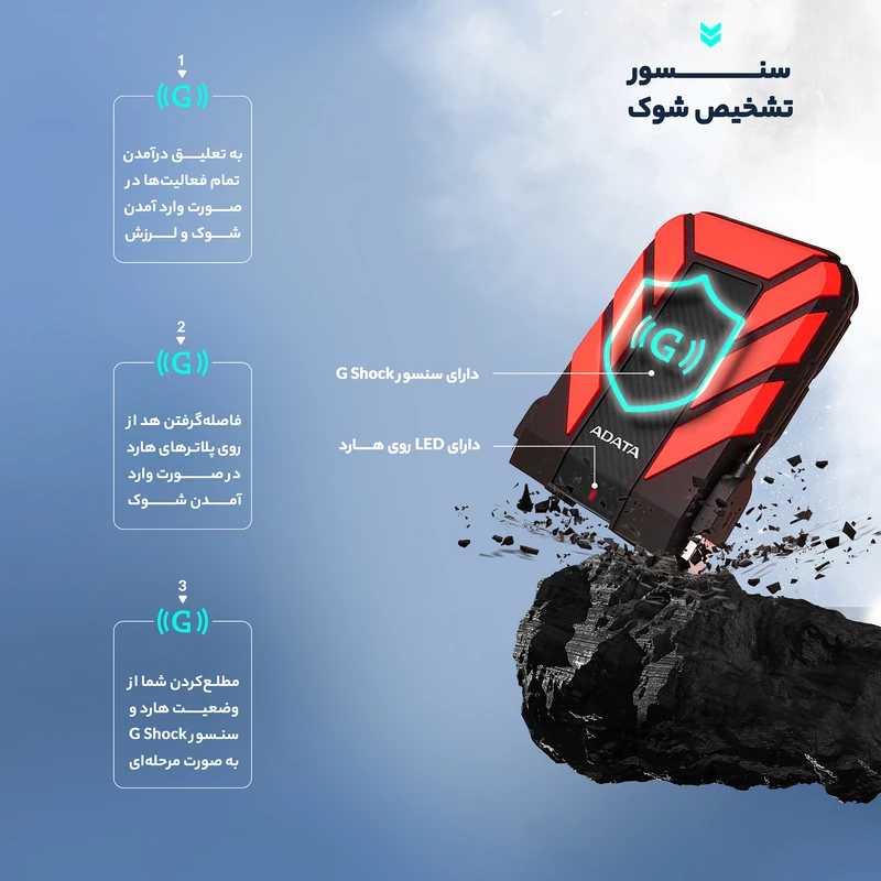 هارد اکسترنال ای دیتا مدل HD710 Pro ظرفیت 1 ترابایت با استاندارد ارتباطی USB 3.2 Gen1 هارد اکسترنال ای دیتا مدل HD710 Pro ظرفیت 1 ترابایت با استاندارد ارتباطی USB 3.2 Gen1