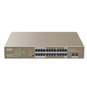 سوییچ ۲۴ پورت POE تندا مدل TEG1126P-24-410W با دو پورت SFP