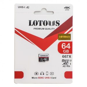 رم موبایل لوتوس (LOTOUS) مدل 64GB MicroSDXC 667X A2
