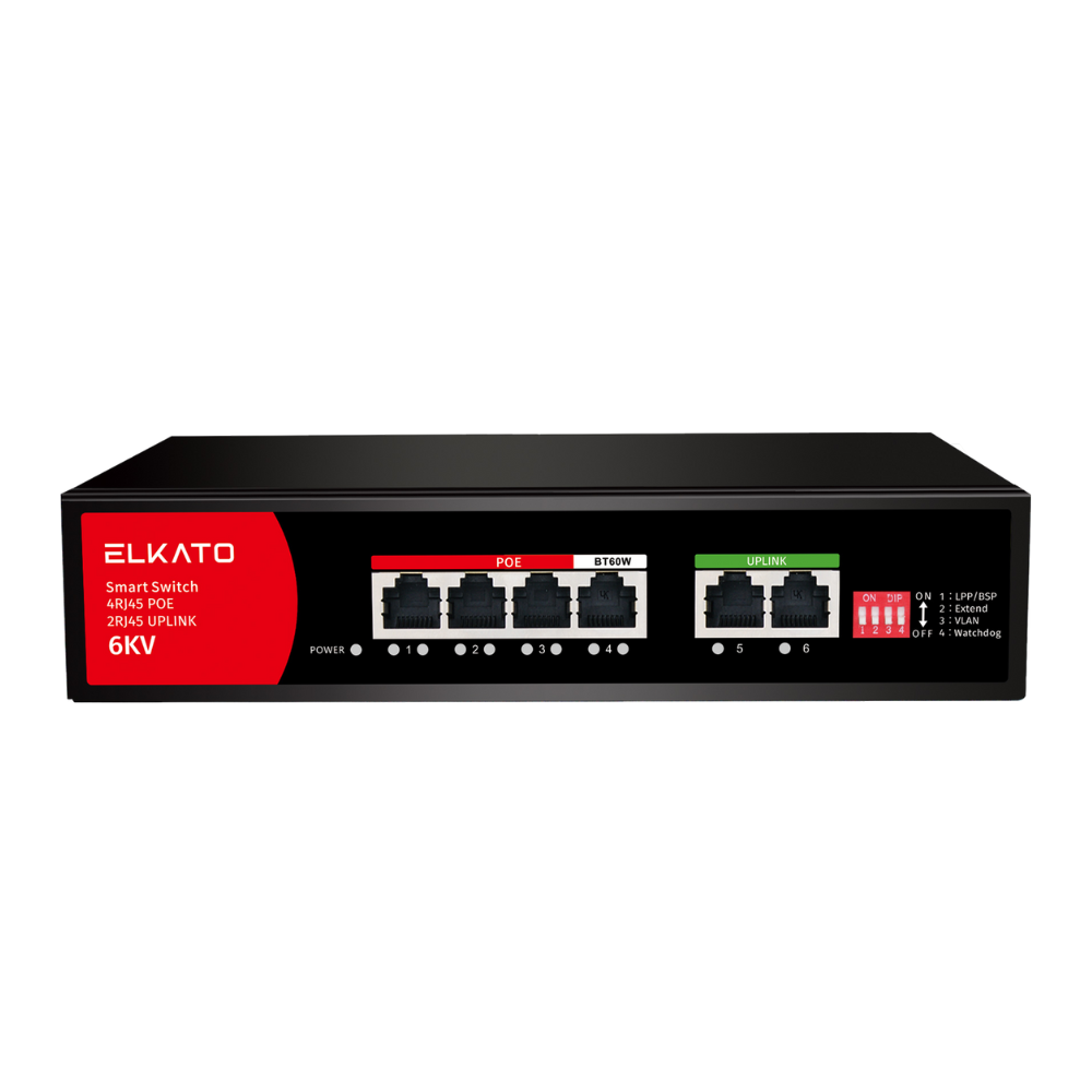سوییچ شبکه 6 پورت الکاتو مدل EL-1SB0420BP-65W V2.0